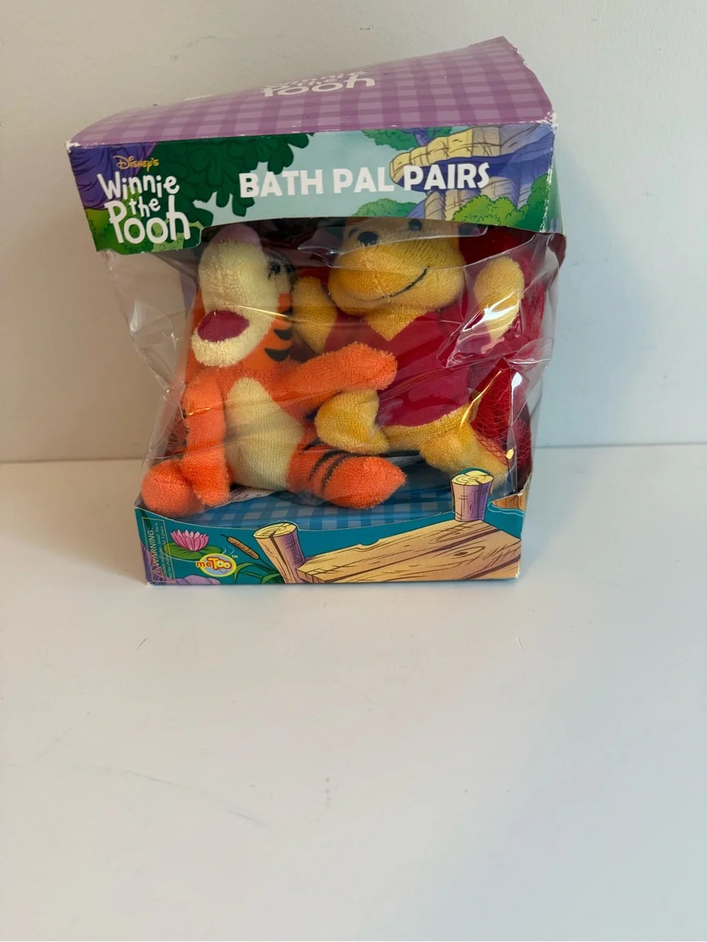 Disney Winnie the Pooh Tigger Bath Pal Pairs Loofah Plush Set NEW Vintage